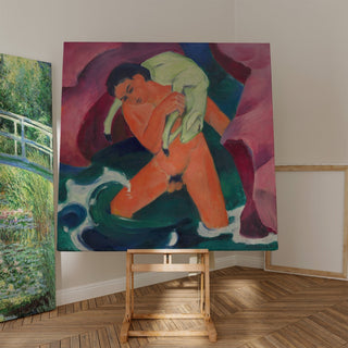 Reproduction Jeune garçon avec un agneau ; Le Bon Pasteur - Franz Marc