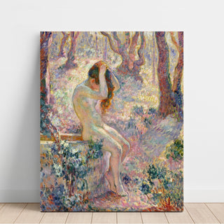 Reproduction Jeune nue assise au bord d'un puits - Henri Lebasque