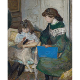 Reproduction Jeunes Filles au Chien Deux des filles d'Alexandre Natanson - Pierre Bonnard