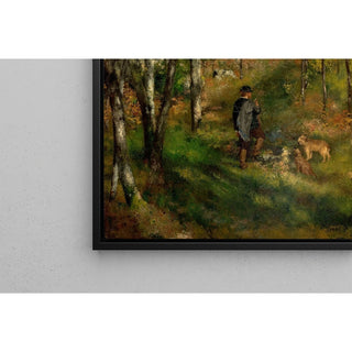 Reproduction Jules Le Cœur et ses chiens dans la forêt de Fontainebleau - Pierre-Auguste Renoir