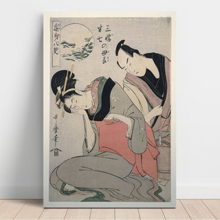 Reproduction Kitagawa Utamaro L'amour maternel de Sankatsu et Hanshichi - Kitagawa Utamaro