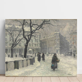 Reproduction Kongens Nytorv, Copenhagen in Winter - Paul Fischer