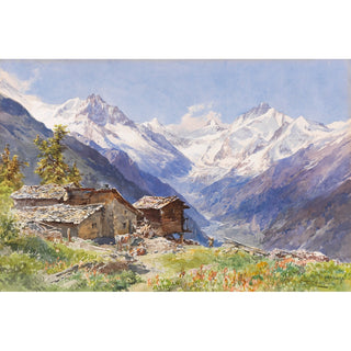 Reproduction L'Alpe Barneuza Valais - Edward Theodore Compton