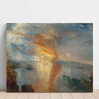 Reproduction L'incendie des maisons des Lords et des Communes, le 16 octobre 1834 - Joseph Mallord William Turner