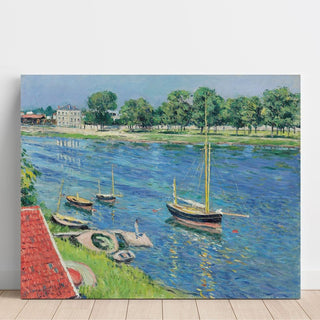 Reproduction La Seine à Argenteuil, bateaux au mouillage - Gustave Caillebotte