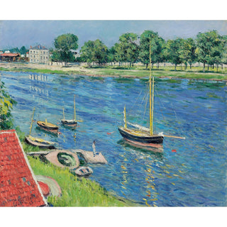 Reproduction La Seine à Argenteuil, bateaux au mouillage - Gustave Caillebotte