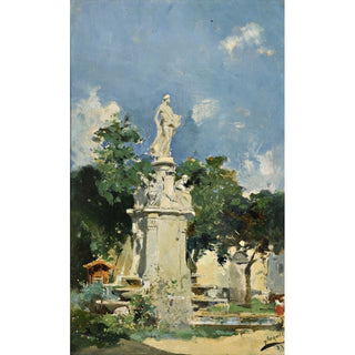 Reproduction La fontaine d'Apollon, Madrid - Joaquín Sorolla
