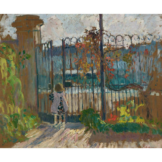 Reproduction Lagny, Nono à la Grille du Jardin - Henri Lebasque