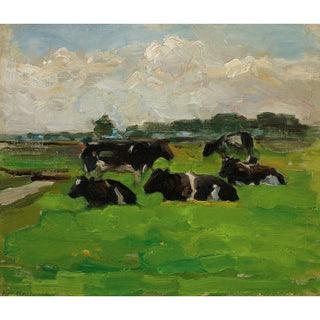Reproduction Landscape with Group of Five Cows - Piet Mondrian