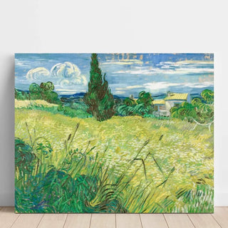 Reproduction Le Champ de blé vert avec cyprès - Vincent Van Gogh