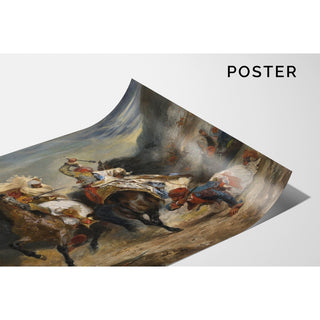 Reproduction Le Combat du Giaour et de Hassan - Eugène Delacroix
