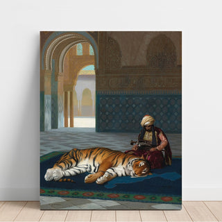 Reproduction Le Tigre et le Gardien - Jean-Léon Gérôme