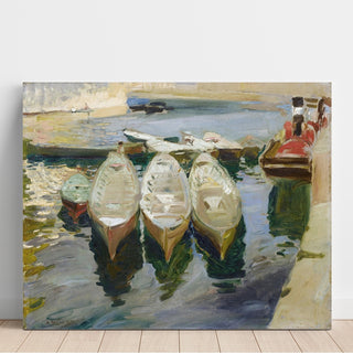 Reproduction Le port basque de Guetaria - Joaquín Sorolla
