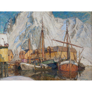 Reproduction Le port de Svolvær, Lofoten - Anna Boberg