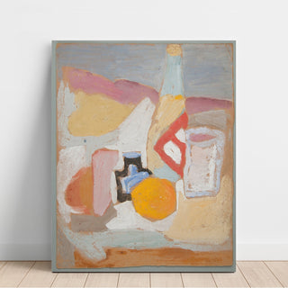 Reproduction Nature morte avec orange, bouteille et encrier - Sasza Blonder