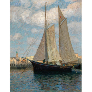 Reproduction Navires dans le port de Chioggia - Alfred Zoff