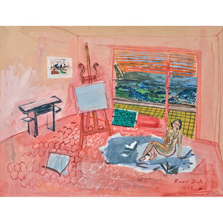 Reproduction Nu dans l'Atelier Rouge de Vence - Raoul Dufy