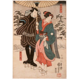 Reproduction Osayo et Genta - Utagawa Kuniyoshi