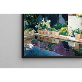 Reproduction Palais de l'Étang, jardins royaux de Séville - Joaquin Sorolla