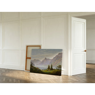 Reproduction Paysage avec lac de montagne, matin - Caspar David Friedrich