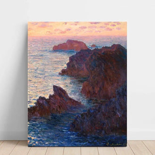 Reproduction Rochers à Belle Île, Port-Domois - Claude Monet