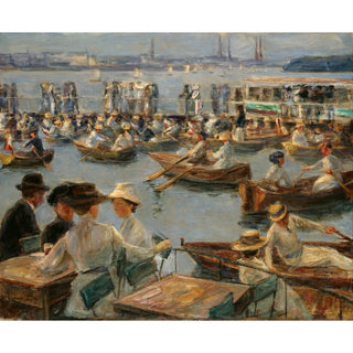 Reproduction Sur l'Alster à Hambourg - Max Liebermann