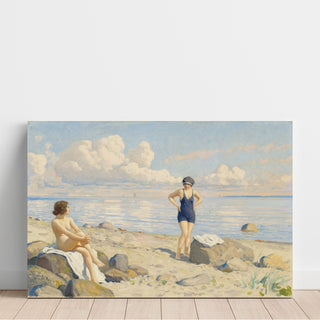 Reproduction Sur la plage - Paul Fischer