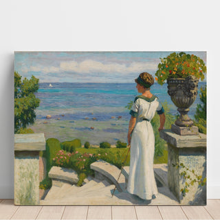 Reproduction Sur la terrasse - Paul Fischer