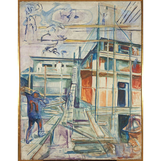 Reproduction The Building of the Winter Studio - Edvard Munch