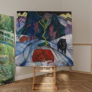 Reproduction Un bison rouge en hiver - Franz Marc