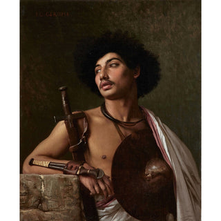 Reproduction Un guerrier Bischari - Jean-Léon Gérôme