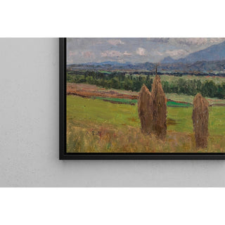 Reproduction Un paysage avec gerbes de maïs - Alfred Zoff