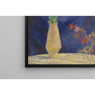 Reproduction Vase d'Anémones sur Fond Bleu - Henri Lebasque