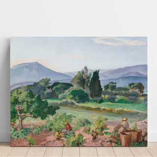 Reproduction Vendanges dans la Vallée du Faron - Henri Lebasque