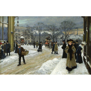 Reproduction Vinterdag in Kongens Nytorv - Paul Fischer