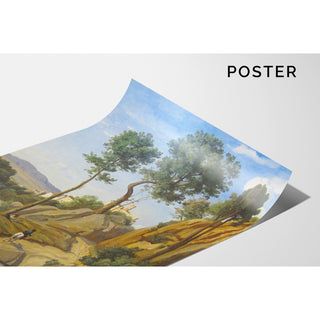 Reproduction Vue de Volterra - Jean-Baptiste Camille Corot