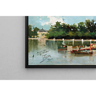 Reproduction Vue du débarcadère dans les jardins du Retiro, Madrid - Joaquín Sorolla
