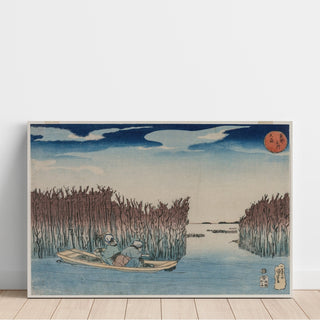 Reproduction Ōmori, de la série des lieux célèbres de la capitale orientale - Utagawa Kuniyoshi