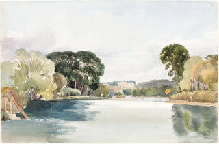 Rev James Bulwer - River Scene with Distant Castle.webp