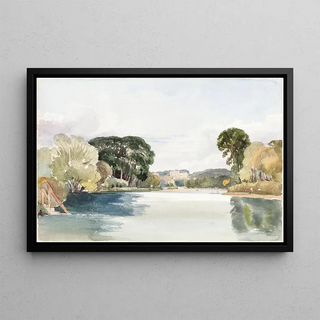 Rev James Bulwer - River Scene with Distant Castle.webp