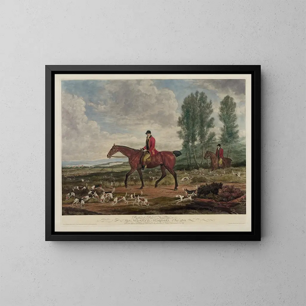 Richard Davis, myśliwy harrierów Jego Królewskiej Mości 1789-1812 - Richard Barrett Davis — oprawiony obraz na ścianie