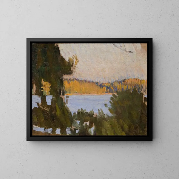 Plaża w Sbyholm - Richard Bergh — oprawiony obraz na ścianie