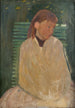 Dziewczyna na krześle ogrodowym - Richard Bergh — widok dzieła