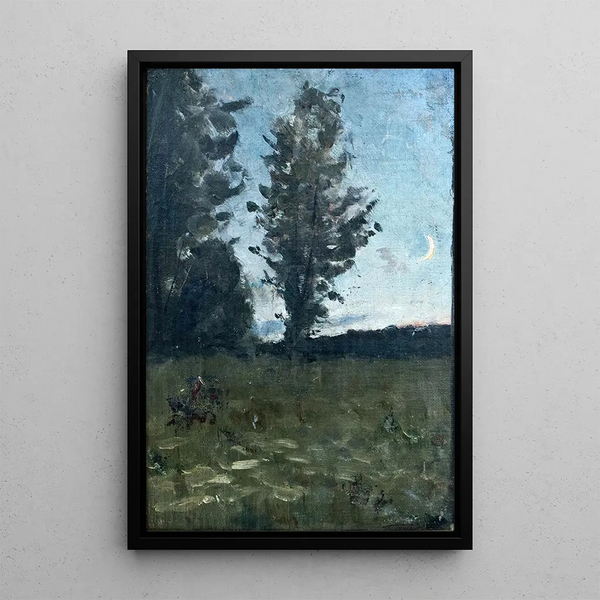 pejzaż w świetle księżyca - Richard Bergh — oprawiony obraz na ścianie