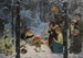 Dzieci w śniegu - Richard Borrmeister — widok dzieła