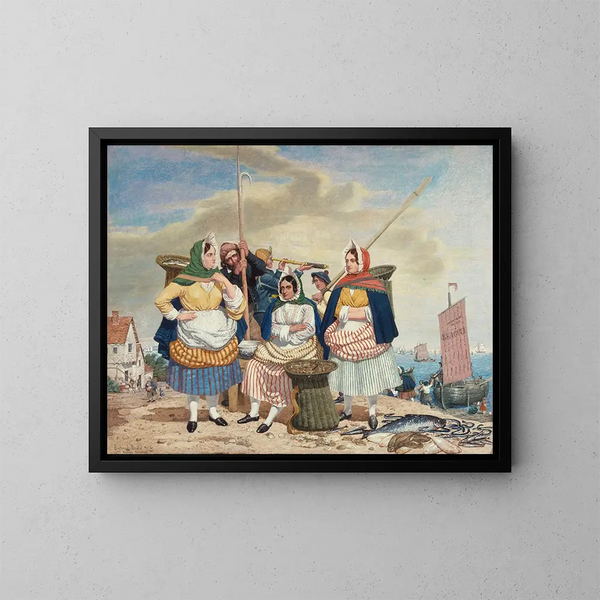 Targ Rybny nad Morzem - Richard Dadd — oprawiony obraz na ścianie