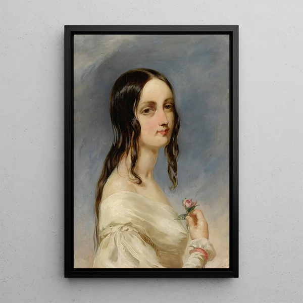 Portret młodej kobiety - Richard Dadd — oprawiony obraz na ścianie