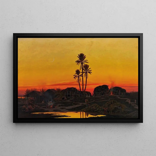 Richard Fuchs - An Arab Camp At Sunset.webp