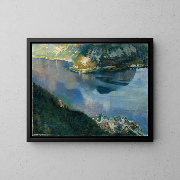 Jezioro Hallstatt - Richard Harlfinger — oprawiony obraz na ścianie