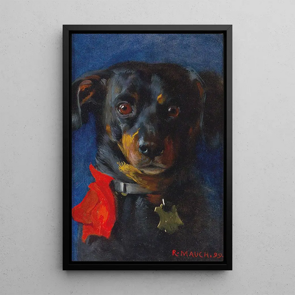 Czerwony węzeł - Richard Mauch — oprawiony obraz na ścianie